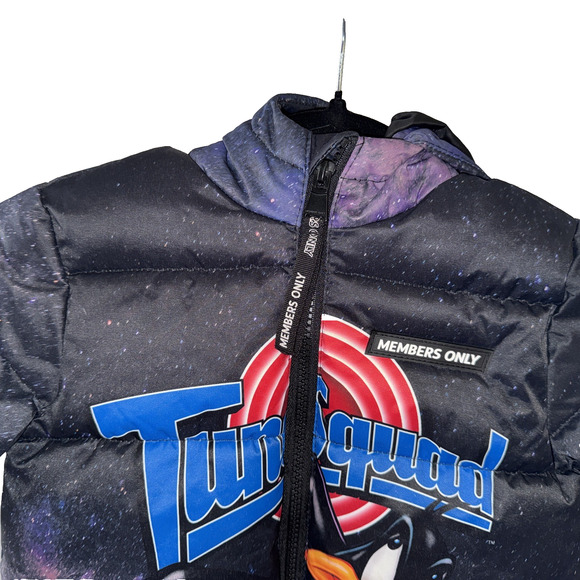 Members Only Black Mini Tune Squad Daffy Duck Puffer Jacket Size 3T - Picture 4 of 14